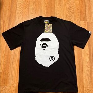 Bape Black and White Short Sleeve Tee Iconic Design